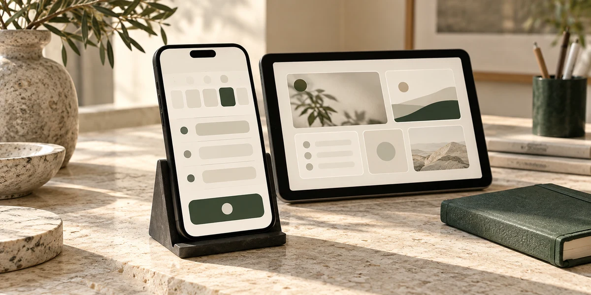 Web、APP 与小程序，AI 生成场景示意